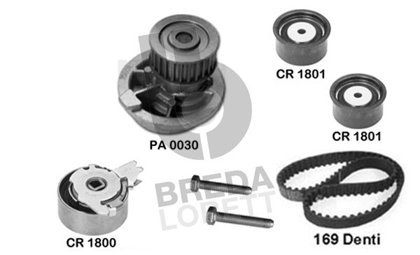 BREDA LORETT Veepump + hammasrihmakomplekt KPA0022A